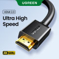 UGREEN 4K HDMI Cable สาย HDMI to HDMI สายกลม ยาว 0.5-5 เมตร สายต่อจอ HDMI Support 4K, TV, Monitor, Computer, Projector, PC, PS, PS4, Xbox, DVD, เครื่องเล่น VDO Model：HD104. 