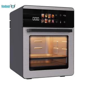 16L Stainless Steel Visual Air Fryer Timer & Temperature Control Large Capacity Household Air Fryer with Touch Screen for Kitchen Restaurant [Vodool Official Center]