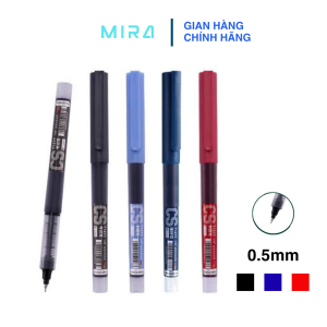 Hộp 12 Bút Bi Mực Nước Liền Thân T1277 Ngòi 0.5mm Snowhite - Dành Cho Văn Phòng Học Sinh Sinh Viên