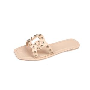 VEBLEN Sandal Flat Slides Wanita Cewek Perempuan Fashion Gaya Korea Style Terbaru Kekinian