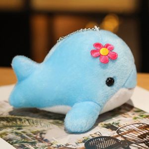 MMLUCK Trẻ em Món Quà Mềm Đồ Chơi Treo Dây Chuyền Túi Quyến Rũ Động vật Búp Bê Thú nhồi bông Đồ Chơi Keychain Keyring Cá voi Dây Chuyền Sang Trọng Cá voi Con Búp Bê Sang Trọng