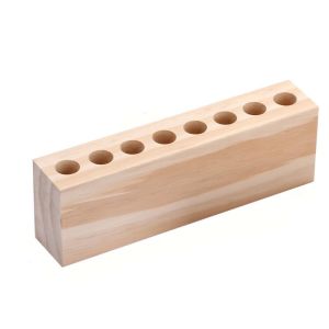 LEIFNYDI Creative Wooden Lipstick Organizer 8 Grids Household Wooden Pen Holder Pencil Holder Saving Space Toothbrush Holder Office Supplies