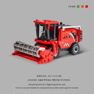 Lefan Large Scale Simulation Wheat Harvester Childrens Sound and Light Agricultural Transport Truck Tractor Boys Inertia Farmer Car Model