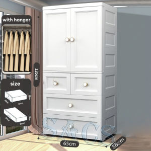 TUSSAH Clothes Storage Wardrobe Cabinet Durabox Cabinet Drawer clothes storage Cabinet with Wheels