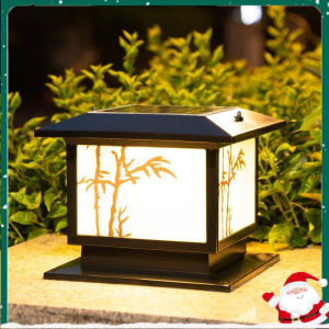 Weatherproof Solar Post Light: Tri-Color LED Garden Pillar Lamp