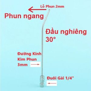 Đầu Phun Kim 3mm/2mm Các Loại Lổ Phun 2mm/1mm Áp Lực Cao Thép Không Gỉ Đuôi Kết Nối Nhanh 1/4" Dùng Làm Sạch Sâu Máy Điều Hòa Máy Giặt Và Rửa Xe