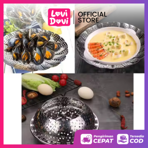 Kukusan Bunga Mekar Flexibel Stainless Serbaguna/ Stramer Cooking Plate / Kukusan Multifungsi