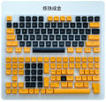 BỘ KEYCAP MDA PBT 150 PHÍM MÀU BLACK YELLOW, IN DOUBLE SHOT,FONT HỖ TRỢ NHIỀU LAYOUT. 