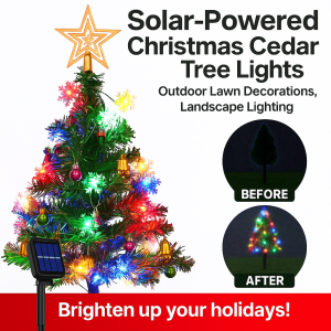 Patio Lawn Decoration Solar Ambient Lights Christmas Day Outdoor Pine Tree Landscape Lawn Lights