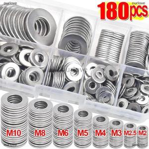 [COD] ourlove 180pcs Stainless Steel Washers O Ring Fasteners Gasket Set Assortment Kits M2 M2.5 M3 M4 M5 M6 M8 M10 Flat Washer Grommets