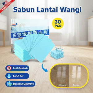 30PCS Sabun Pencuci Lantai Wangi Floor Cleaning Sheet Antibacterial Soluble Detergent Mop Lantai Bersih Kilat