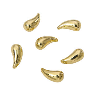 10ชิ้น/ถุง14K จี้หยดทองเหลืองชุบทองสำหรับทำเครื่องประดับอัญมณีแฟชั่น DIY