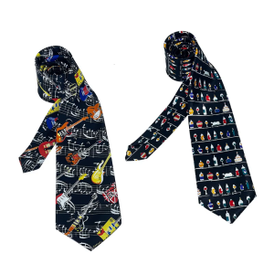 Người Đàn Ông Phong Cách Của Cà Vạt Với Nhạc Cụ Hoặc Mô Hình Chai Mềm vải polyester Cho Trang Phục Chính Thức Và Giản Dị Nhân