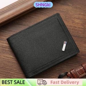 SHNGki Vintage PU Leather Wallet Minimalist Purse For Men Money Change Pouch Credit Card Holder Man Birthday Gifts