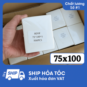 TỆP GIẤY IN NHIỆT KHỔ A6 – 75x100MM – IN TEM NHÃN MÃ VẠCH MÃ VẬN ĐƠN TEM PHỤ SẢN PHẨM