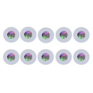 HJKL 10Pcs LED Miếng lót cốc dạ quang Trọng lượng nhẹ Tròn Tấm lót cốc rượu phát sáng Cá nhân hóa Chạy bằng pin Miếng dán cốc dạ quang Quán Rượu