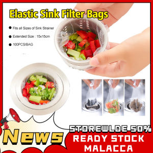 100pcs Disposable Sink Filter Mesh Kitchen Trash Bag Prevent Sink From Clogging Filter Net Bag Shower Floor Drain Strainer