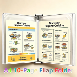 Wall-Mounted File Rack 10 Pages A4 Standard Homework Guide Book Display Folder