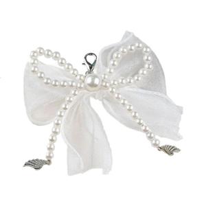 Pearls Bowknot Shoe Charm Clip On Beaded Shoe Decoration Chain for Women Sneakers Trainers Wedding Shoes Accessories