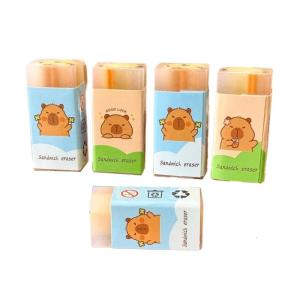 5 Pcs Capybara Erasers Funny Pencil Erasers Lovely Animal Painting Eraser Erasing Tool Gift for Kids and Students