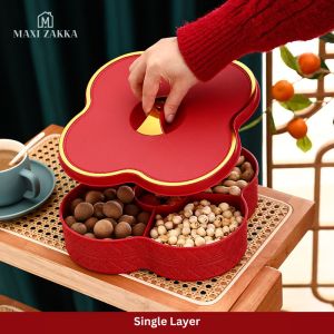 🇸🇬 Ready Stock Sweet Nut Snack Platter Candy Box Cookie Biscuit Container Plate Assortment Tray CNY Chinese New Year