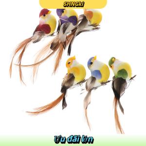 SHNGki 1 cái mini giả chim lông xốp nhân tạo chim mini trang trí tiệc cưới tại nhà