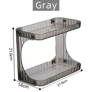 ชั้นเก็บเครื่องสำอางค์ในห้องน้ํา แบบสองชั้น จัดระเบียบอ่างล้างหน้าอย่างมีสไตล์ ATTCH