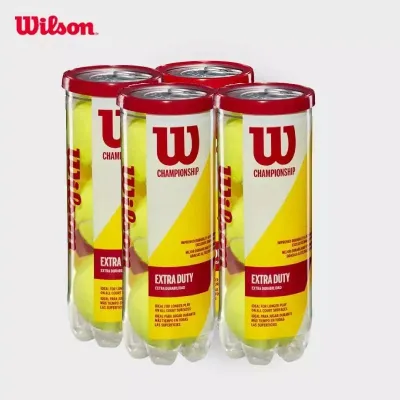 WILSON Championship Extra Duty 3 Ball Can (4 Pack) Tennis Balls