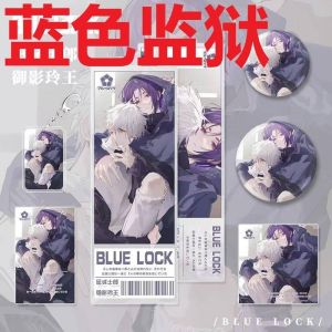 2024 Anime Blue Lock Gift Bag Collection Toy Seishiro Nagi Reo Mikage Keychain  badge LOMO Card Postcard  Card birthday gift