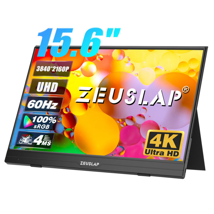 ZEUSLAP 15.6 Inch Gaming Portable Monitor 4K 3840*2160P 15.6” 1080P 100 ...
