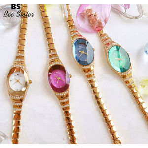 BS Bee Sister 1640 Hot Sale Fashion Women Watch Casual Stainless Steel Strap Quartz Waterproof Watches Ladies Elegant Diamond Rhinestone Wristwatch Gift For Women