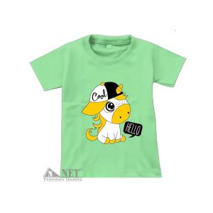 SUMMER88 Kaos Anak Perempuan Motif Karakter Warna Hijau Lengan Pendek 1-10 Tahun Bahan Spandek Lembut