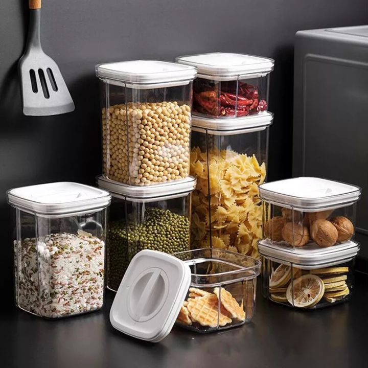 🌻 READY STOCK🌻 Stackable Airtight Twist Lock Transparent Food Storage ...