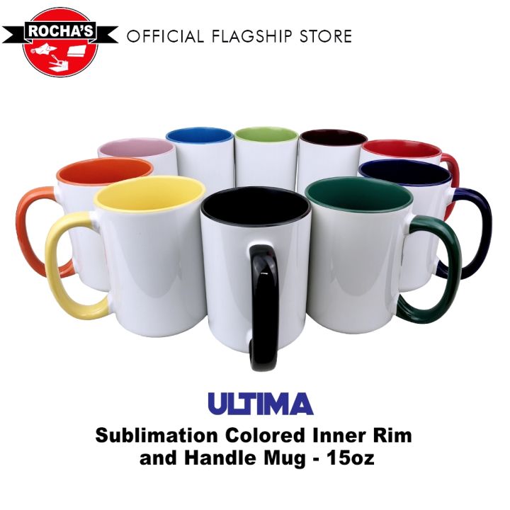 [ ROCHA'S ] Ultima Sublimation Inner Colored Rim and Handle Mugs - 15oz ...