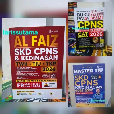 DAPAT 3 BUKU AL FAIZ SKD CPNS DAN KEDINASAN TWK TIU TKP 2026 BUKU PATEN KISI-KISI RESMI CPNS CAT 2026 MASTER TIU SKD CPNS KEDINASAN 2026-2027