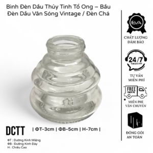 Chụp Đèn Thủy Tinh Mini Miệng Loe – Ống Khói Đèn Dầu Thay Thế