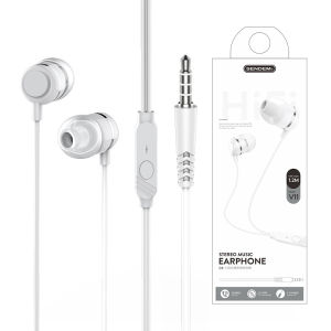 Universal Earphone 1.2M High Toughness Wire Wired Earphone 3.5MM Gold Plated Craft Music in-ear Universal Wire Control Earphone Sports Car Earphone Gift Earphone for Friends and Family