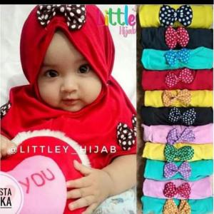 Kerudung CALISTA POLKA kerudung bayi/kerudung anak/jilbab bayi/jilbab anak kerudung bayi allsize 0-2th