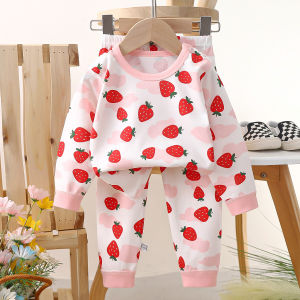 Baby Girls Cotton Pajamas Set Long Sleeves & Pant Cute Sleepwear for 0-5yrs Kids