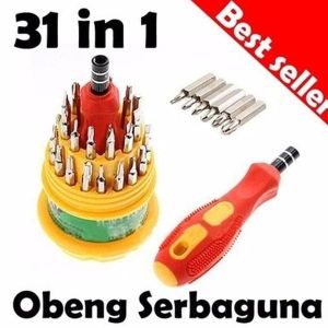 OBENG SET MAGNETIK 31 in 1 Mini Screwdriver Lengkap Multifungsi Kuning - Obeng Set Komplit Bengkel - Obeng HP 31 Set Magnetik - Obeng HP Full Set Lengkap - Obeng Set Service HP - Obeng Magnet Kuat - bisa COD