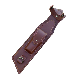 Portable Straight PU Leather Sheath Cover for Fixed Outdoor Storage Bag Holsters with Crossbody Strap