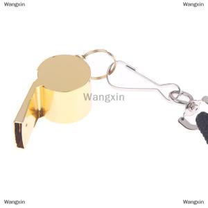 [COD] Wangxin นกหวีดเชือกสแตนเลสสีทองห้อยคอนกหวีดช่วยชีวิตกลางแจ้ง