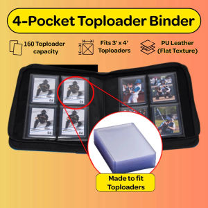 【Ready Stock】Toploader Zipper Binder – Trading Card Album for Pokemon/TCG Side-Load Binder For Top Loaders