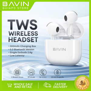 BAVIN BA85 TWS Hi-Fi Wireless Earphones Compact & Slim Design Low Latency Earbuds w/ Smart Touch and Long Battery Life