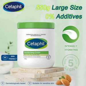 Cetaphil Moisturising Cream 550g 48 Hours Long Last Deep Hydrating Barrier Repair Cream Fragrance Free Non Greasy For Dry Very Dry Sensitive Skin Face Body Whole Family Daily Moisturizing Lotion