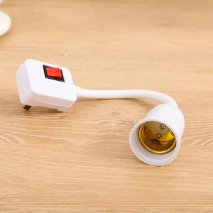 Fitting Lampu Fleksibel Tahan Air dengan Saklar On/Off E27 Plug 240V - Warna Putih
