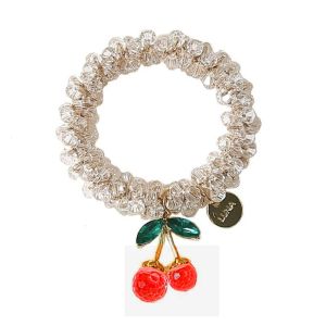 DECORATE X ลูกเชอรี่ ยางรัดผมคริสตัล เสน่ห์ คริสตัล ยางรัดผมตกแต่ง ร้อน สง่างาม ยางรัดผม ผู้หญิงและเด็กหญิง