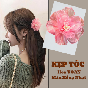 Set 2 Kẹp tóc Hoa Voan Kẹp tóc hoa lưới cổ tích dễ thương Phong Cách Dịu Dàng Sang Trọng