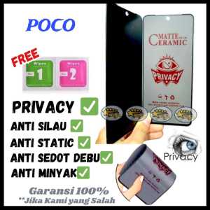 SCREEN PROTECTOR CERAMIC SOFT ANTI SPY POCOPHONE C31 C40 C55 C65 F2 F3 F4 F5 F6 X3 X4 X5 X5S X6 M2 M4 M3 PRO M5 M5S M6 GT NFC PELINDUNG LAYAR