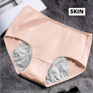 🇲🇾(STOCK KL) (1PCS) FELLO Women Ladies Leakproof 100% Cotton Middle Waist Underwear Menstrual Period Physiological Briefs Panties
